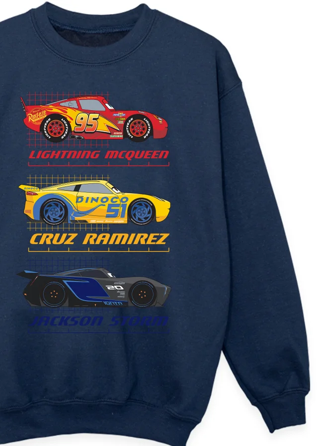 Ada & Ted Disney Cars Racer Profile Boys Navy Sweatshirt (3-13 Years)