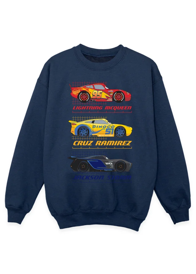 Ada & Ted Disney Cars Racer Profile Boys Navy Sweatshirt (3-13 Years)