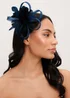 Jon Richard Navy Floral Clip Fascinator - One Size Image 3