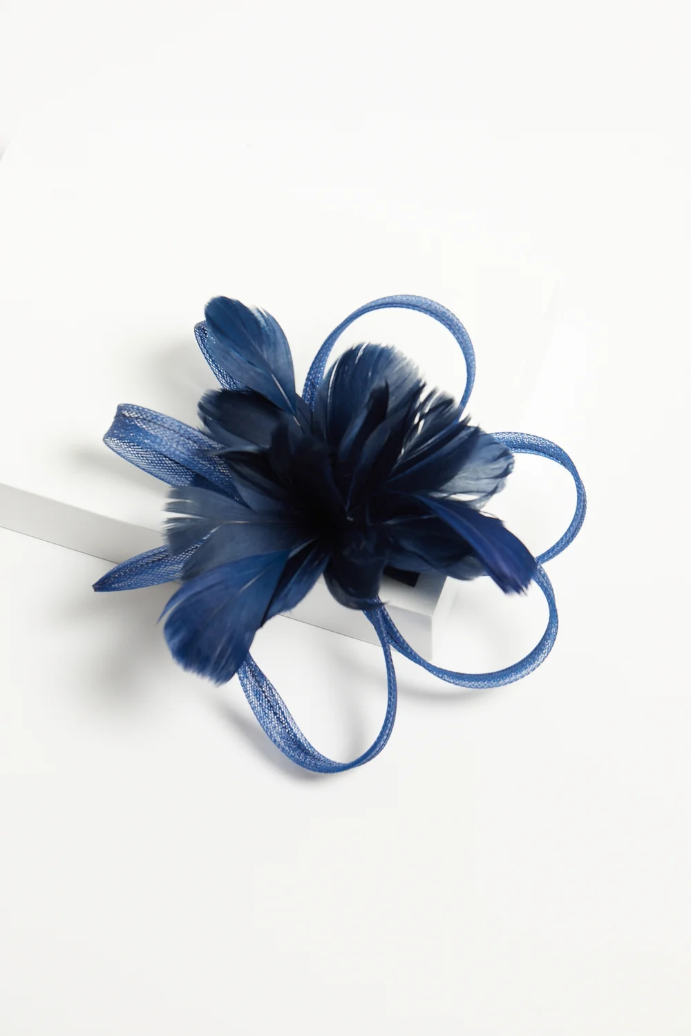 Jon Richard Navy Floral Clip Fascinator - One Size Image 2