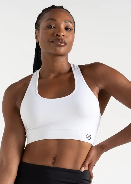 Dare2b White Don’t Sweat It II Quick Dry Bra - Medium Image 4