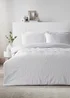 White Geometric Textured Duvet Set - Double Image 1