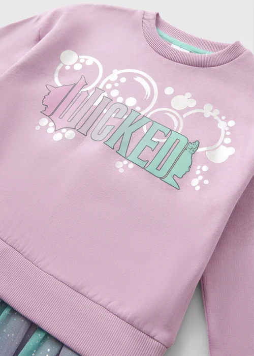 Wicked Girls Lilac Sweater Mesh Dress (4-11yrs) - 8 Yrs Image 2