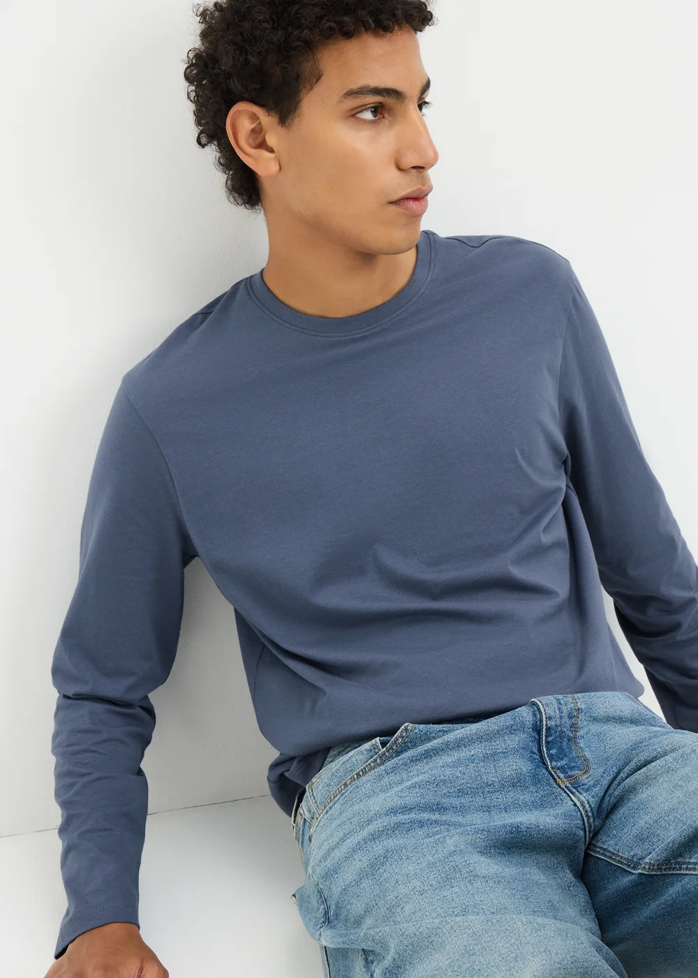 Blue Basic Crew T-Shirt - Extra small Image 2