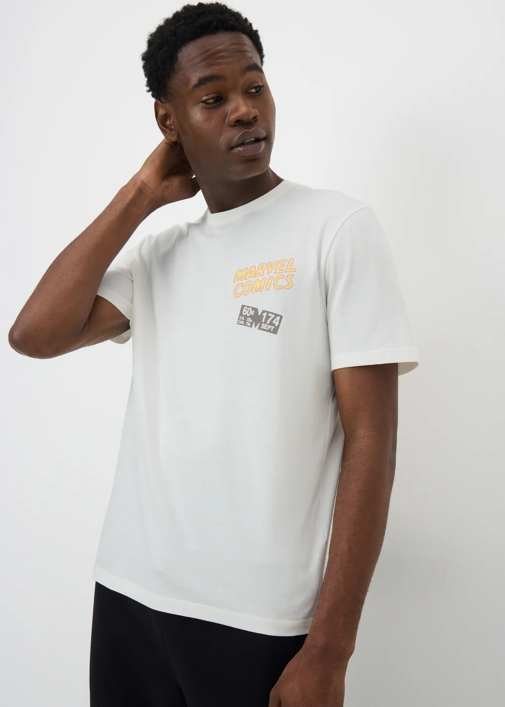 Ecru Flying Marvel Printed T-Shirt - Extra Large Image 1