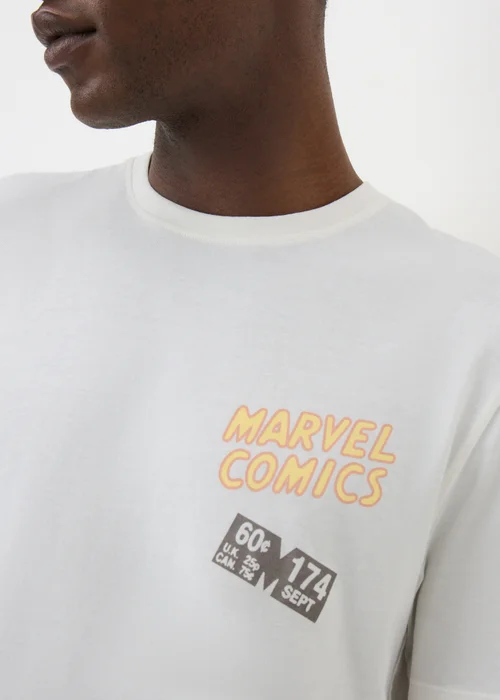 Ecru Flying Marvel Printed T-Shirt - Extra Large Image 3