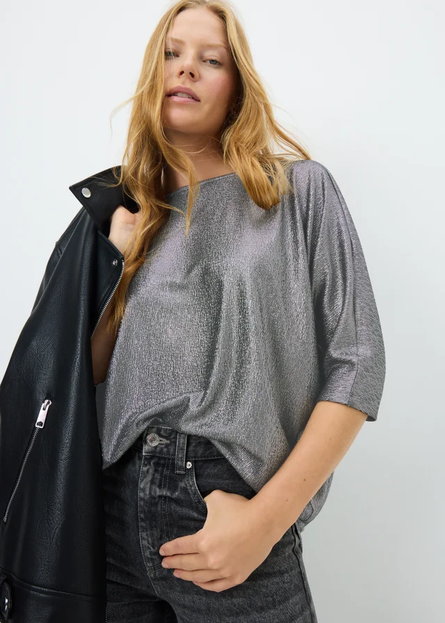 Silver Longline Top