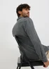 Grey Long Sleeve Waffle Print Shirt - Small Image 3