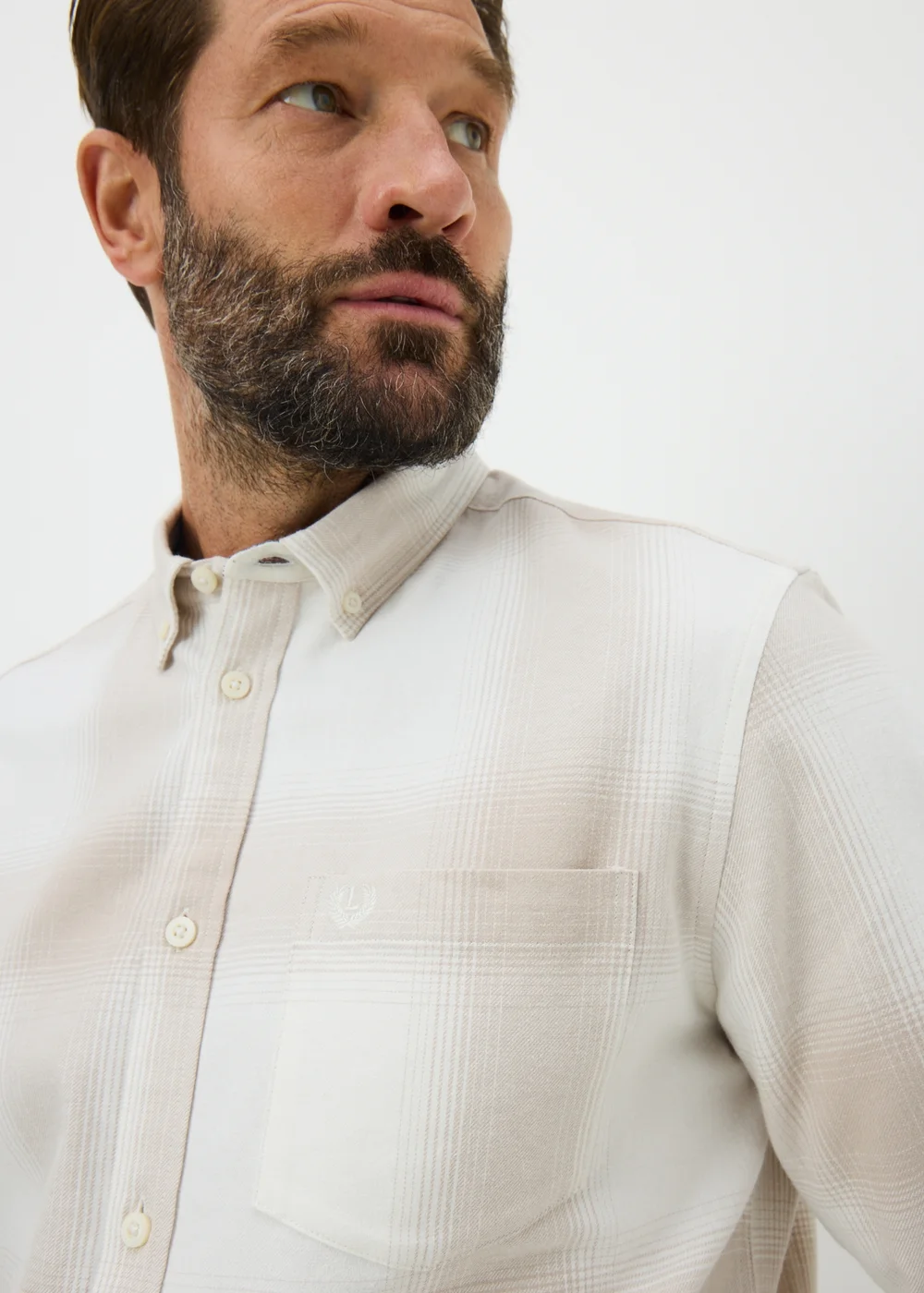 Lincoln Stone Brushed Check Shirt - Small Image 2