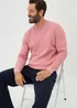 Lincoln Pink Crew Neck Jumper - Medium Image 1