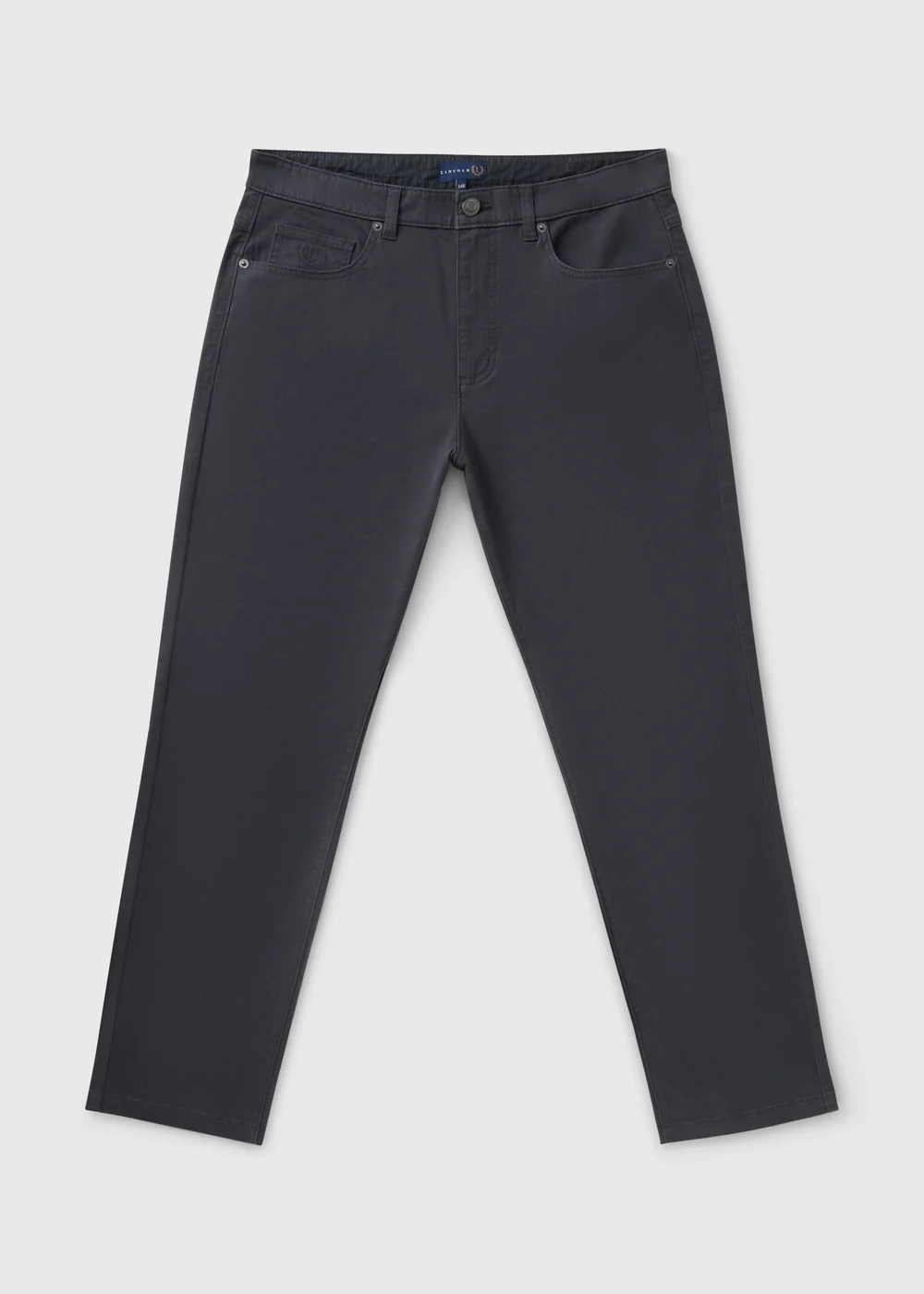 Lincoln Charcoal 5 Pocket Trousers - 42 Waist Regular Image 1
