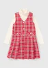 Girls Red Boucle Top & Pinafore Set (7-15yrs) - Age 9 Years Image 1