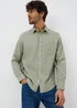 Green Brushed Birdseye Plain Shirt - Small Image 1