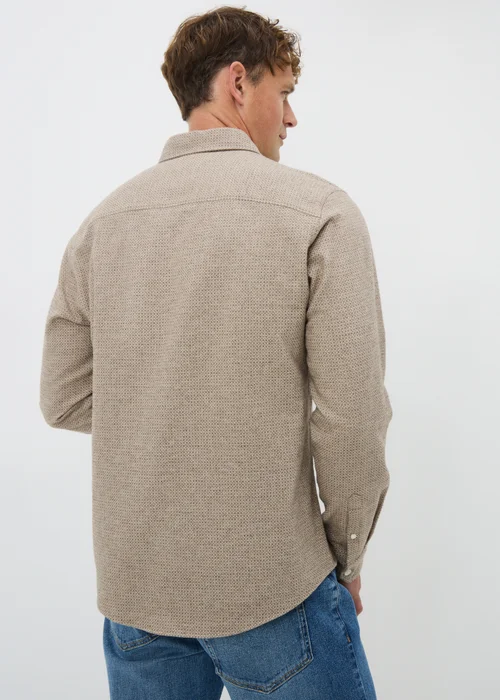 Stone Brushed Birdseye Plain Shirt - Small Image 3