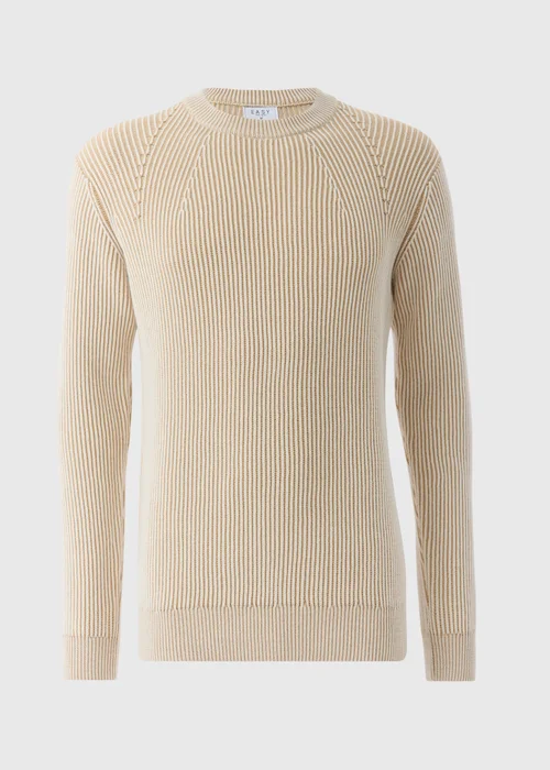 Beige Plated Crew Jumper - Extra Large Image 4