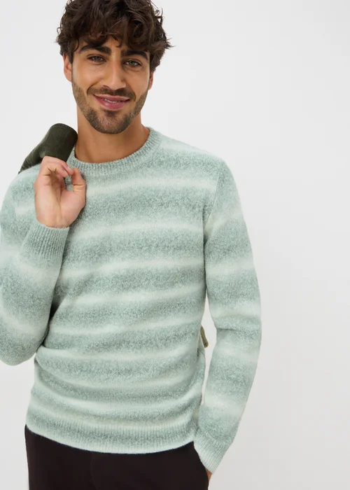 Green Gradient Crew Jumper - Large Image 3