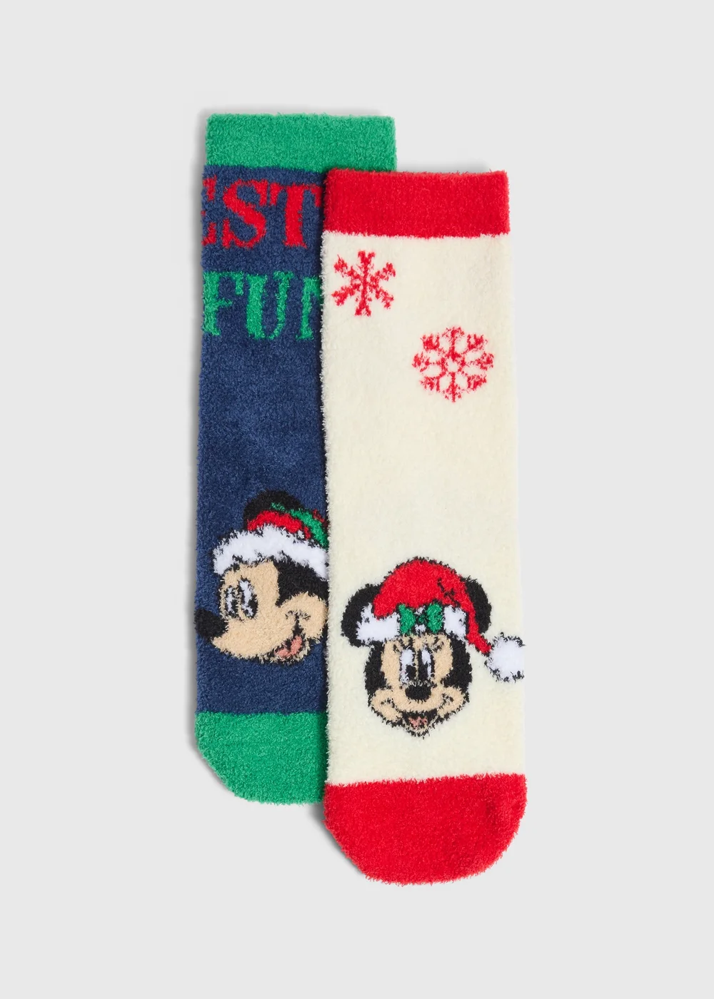 Disney 2 Pack Multicolour Mickey Mouse Socks (Younger 6-Older 6.5) - Sizes 12.5-3.5 Image 1