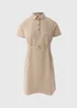 Camel Suedette Belted Mini Dress - 16 Image 4