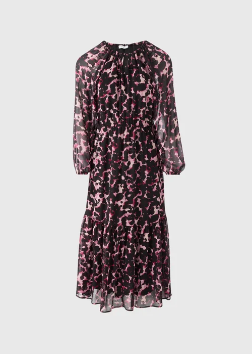Pink Animal Print Midaxi Dress - Size 8 Image 4