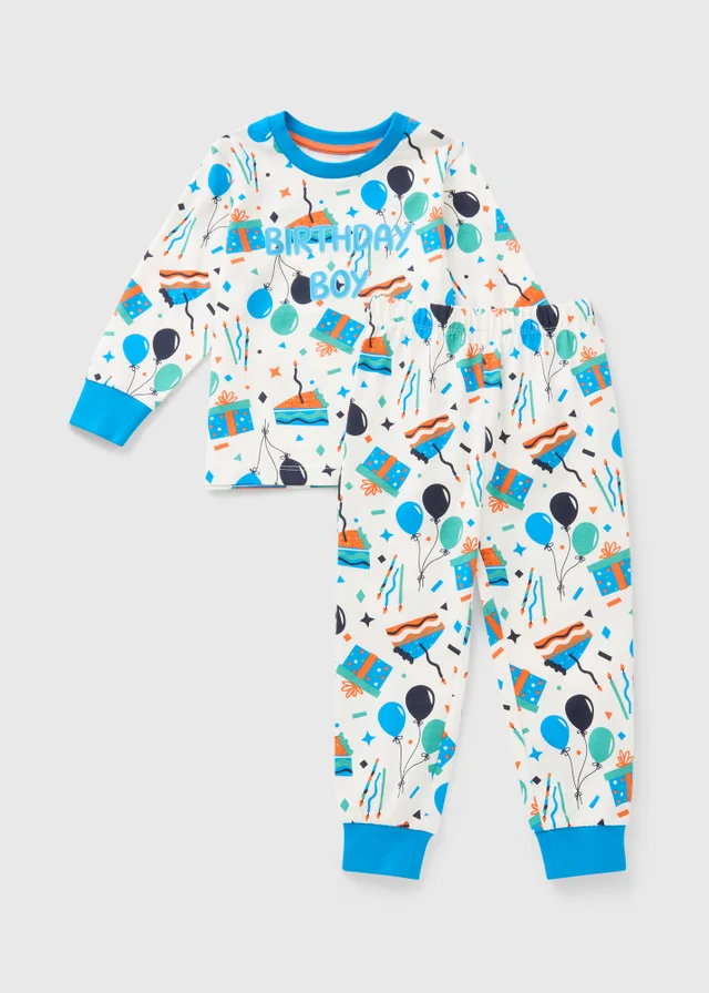 Boys Multicolour Birthday Boy Pyjama Set (1-7yrs)