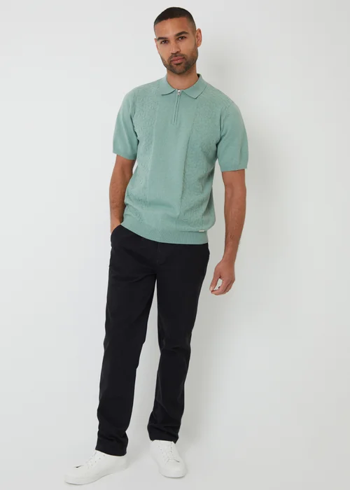 Threadbare Black Cotton Elasticated Waist Chino Trousers - 32/L32 Image 3