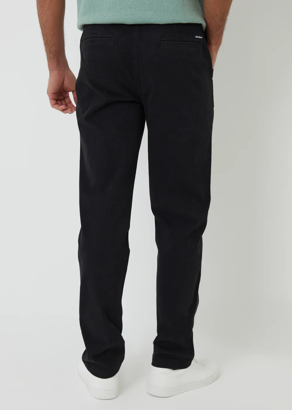 Threadbare Black Cotton Elasticated Waist Chino Trousers - 32/L32 Image 2