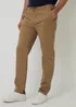 Threadbare Stone Cotton Elasticated Waist Chino Trousers - 34/L32 Image 1
