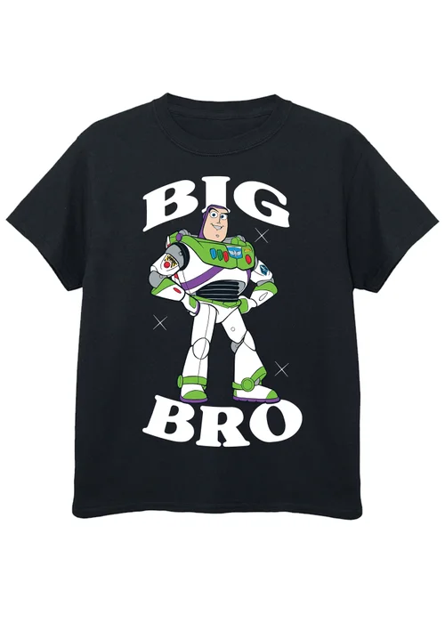 Ada & Ted Disney Toy Story Buzz Lightyear Big Brother Boys Black T-Shirt (3-13 Years) - Age 7-8 Years Image 1