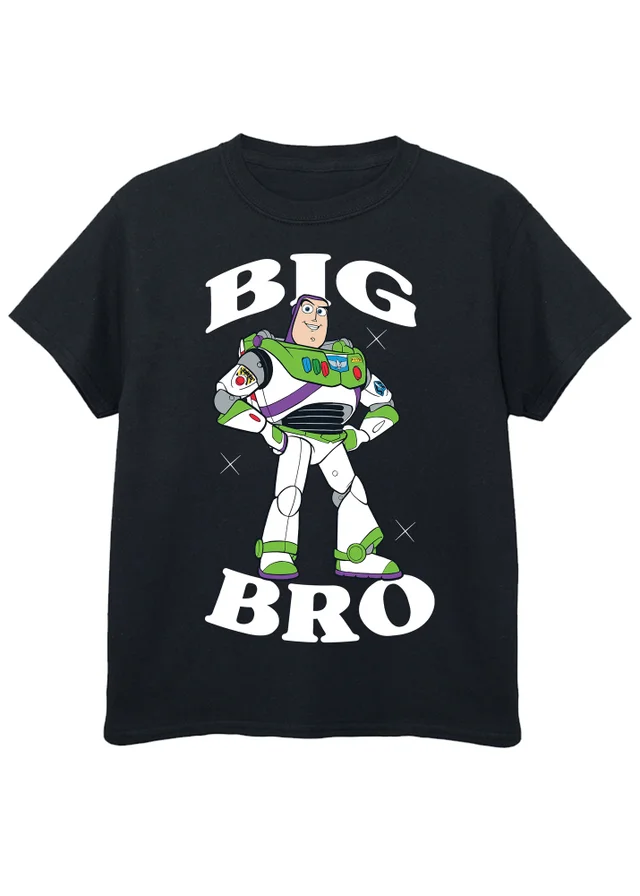 Ada & Ted Disney Toy Story Buzz Lightyear Big Brother Boys Black T-Shirt (3-13 Years)