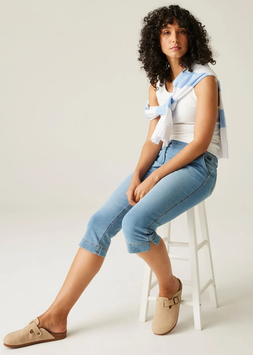 Regatta True Denim Light Blue Bayletta Capri - 8 Image 4