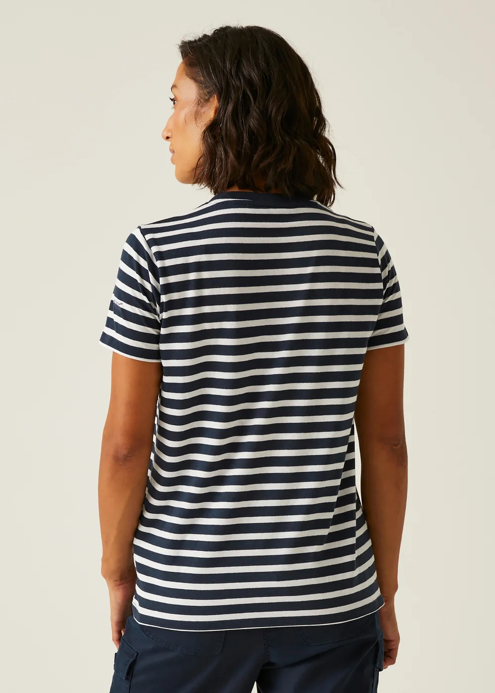 Regatta Navy Stripe Bayletta Tee - Size 8 Image 2