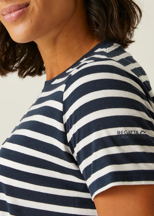 Regatta Navy Stripe Bayletta Tee - Size 8 Image 4