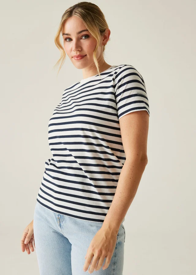 Regatta White/Navy Stripe Bayletta Tee