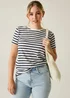 Regatta White/Navy Stripe Bayletta Tee - Size 14 Image 3