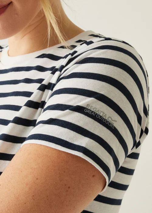 Regatta White/Navy Stripe Bayletta Tee - Size 14 Image 4