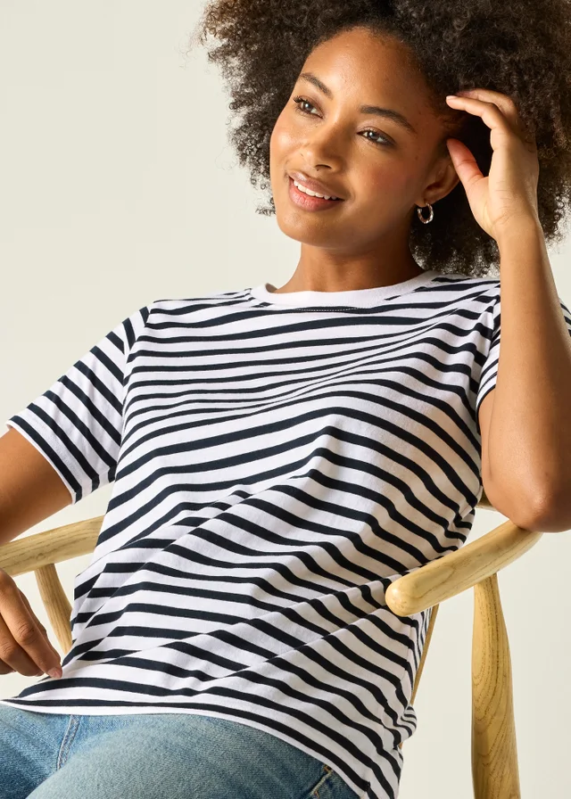 Regatta White/Navy Stripe Bayletta Tee