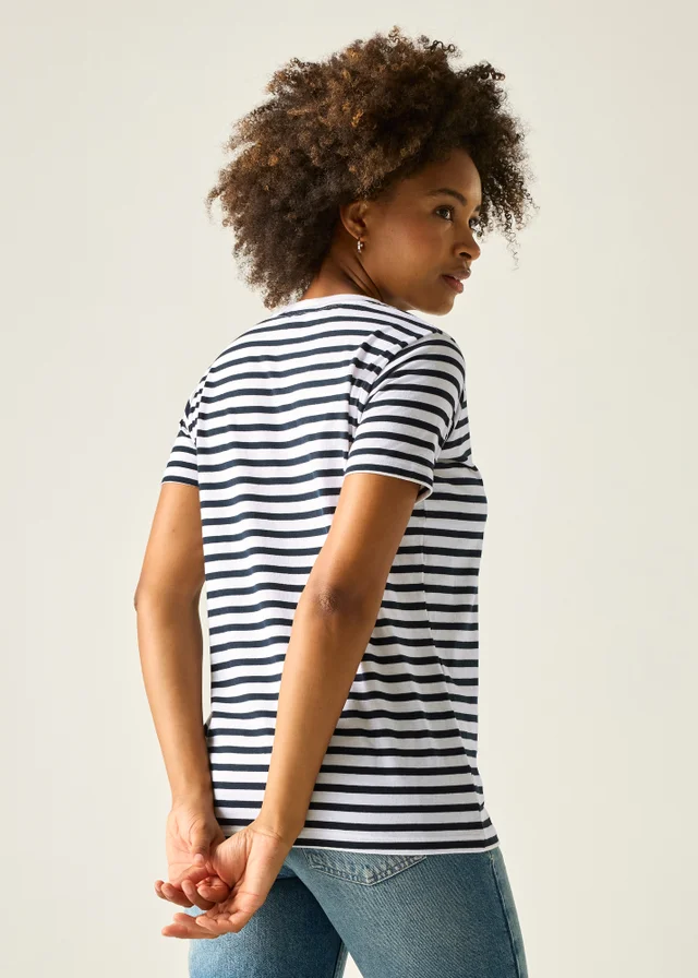 Regatta White/Navy Stripe Bayletta Tee