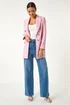 Roman Pink Tailored Longline Boucle Jacket - 20 Image 2