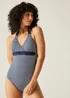 Regatta Navy Seeksucker Stripe Flavia II Swim Costume - Size 14 Image 3