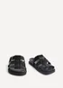 Linzi Restore Black Faux Leather Gladiator Slip-On Sandal - Size 4 Image 3