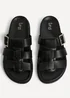 Linzi Restore Black Faux Leather Gladiator Slip-On Sandal - Size 4 Image 5