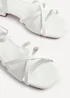 Linzi Zenna White Faux Leather Strappy Low Block Heeled Sandals - Size 5 Image 4