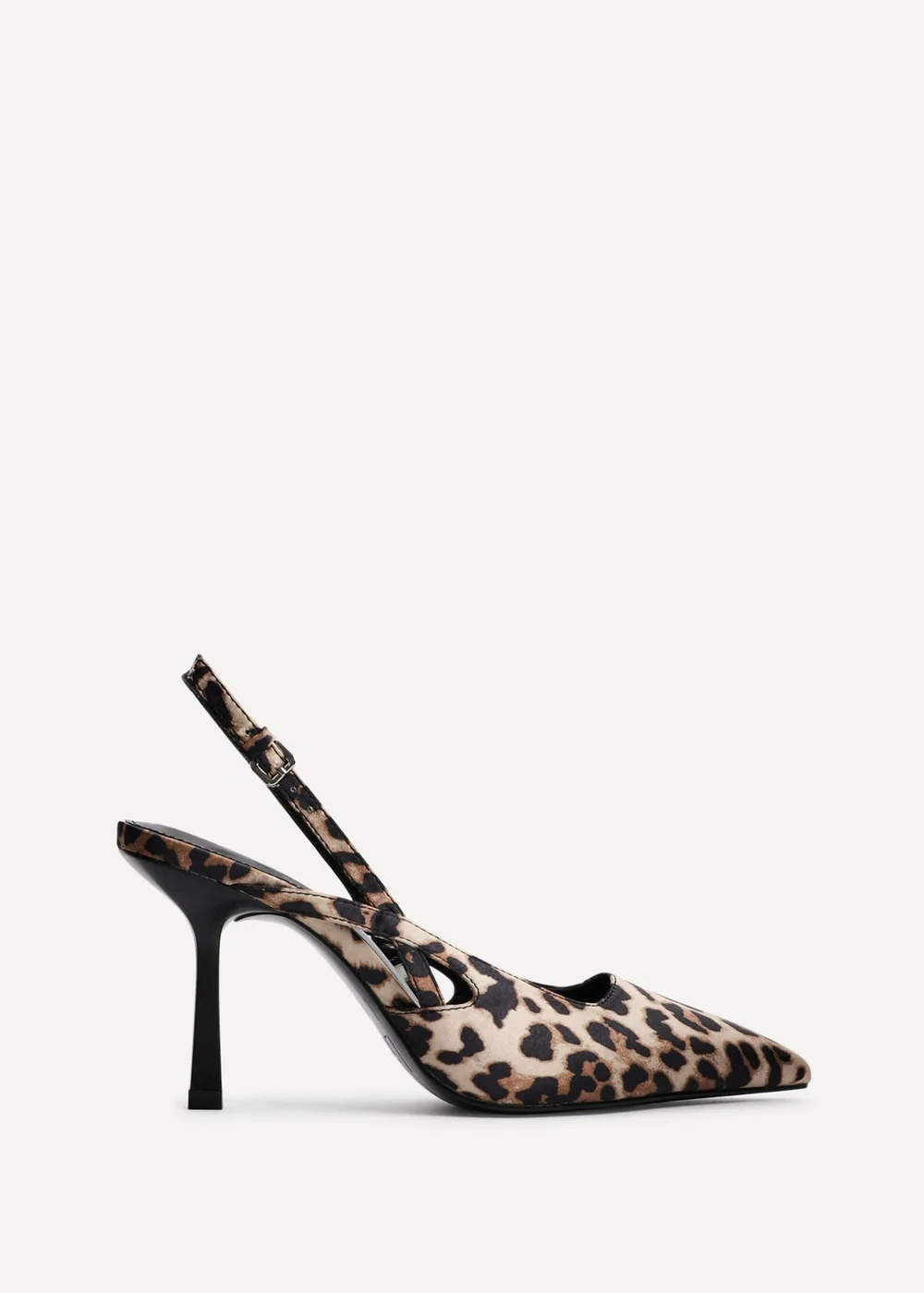 Linzi Rhea Leopard Print Sling Back Court Heels - Size 8 Image 2