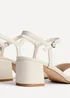 Linzi Darlene Nude Faux Leather Low Block Heeled Sandals - Size 8 Image 5