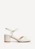 Linzi Darlene Nude Faux Leather Low Block Heeled Sandals - Size 8 Image 2