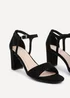 Linzi Abby Black Faux Suede Closed Back Block Heel Sandal - 8 Image 4