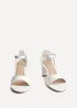 Linzi Abby White Faux Leather Closed Back Block Heel Sandal - 4 Image 3