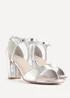 Linzi Abby Silver Faux Leather Closed Back Block Heel Sandal - Size 5 Image 4