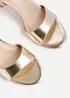 Linzi Abby Gold Faux Leather Closed Back Block Heel Sandal - Size 5 Image 5