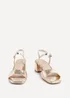Linzi Darlene Gold Faux Leather Low Block Heeled Sandals - Size 3 Image 3